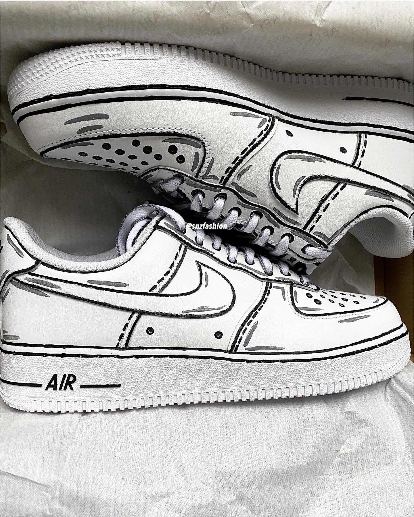 Cartoon white air force 1 Clearance