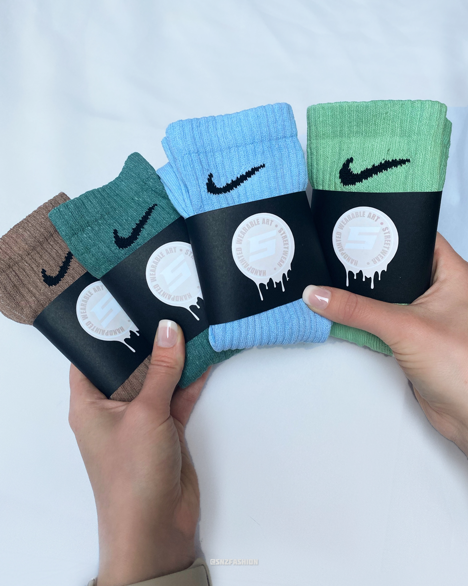 Nike KD Versatility Crew Socks (Iced Jade/Blu/Circuit Org, M)