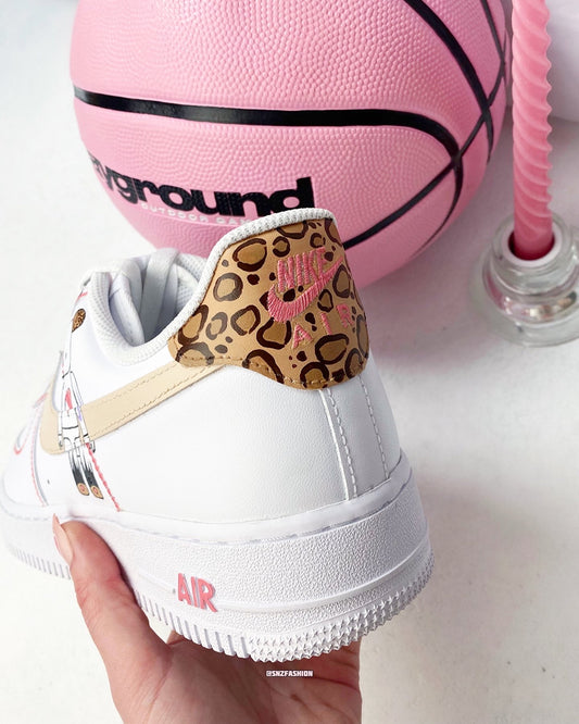 BEAR HEARTS NIKE AIR FORCE 1'S