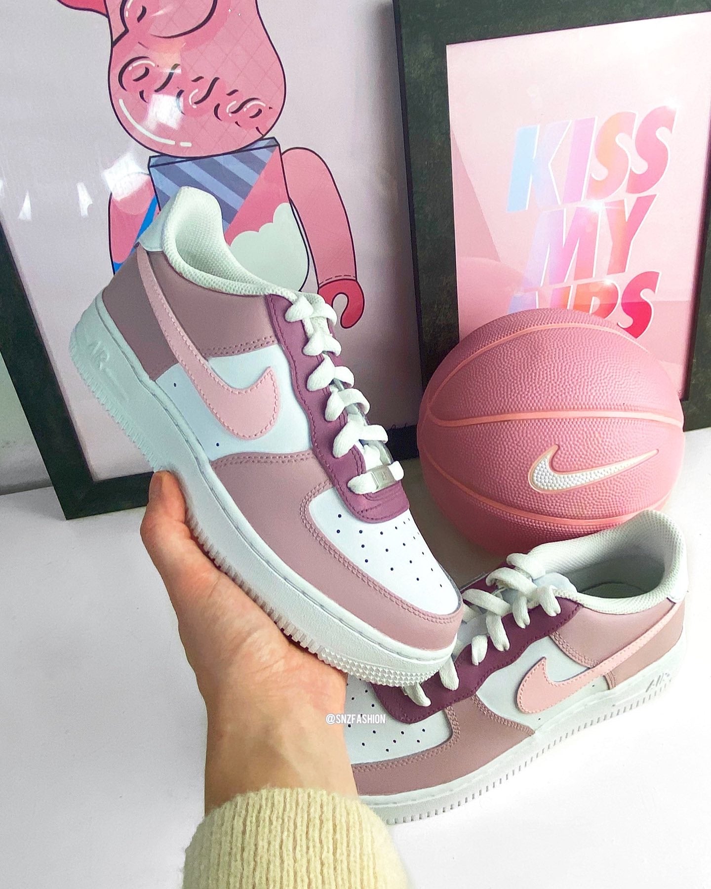 Air force 1 pink colour block hotsell